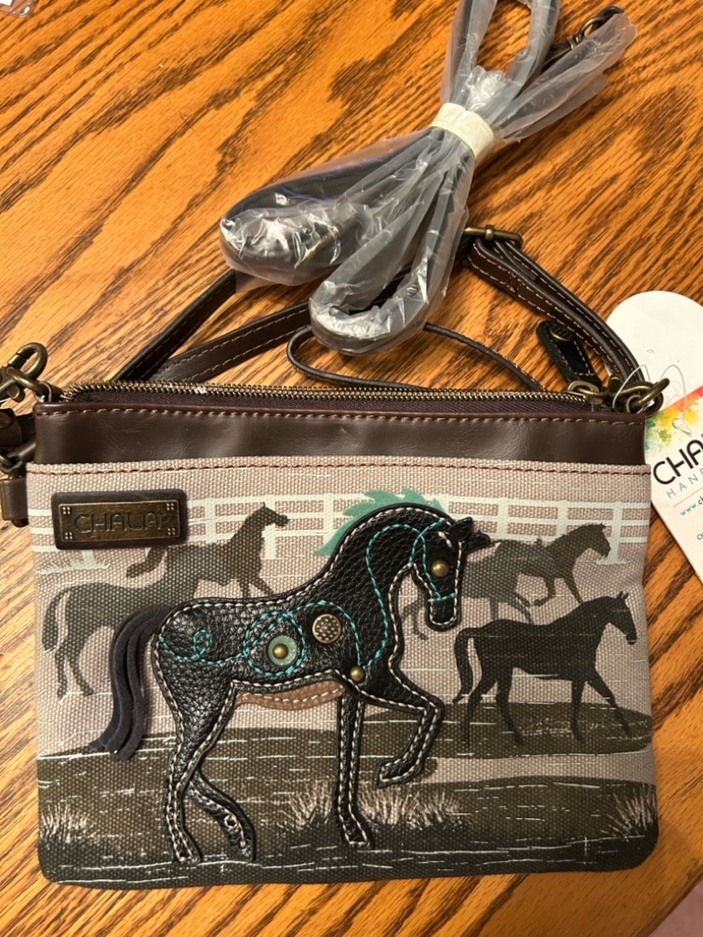 Chala Brown & Tan Crossbody Handbag